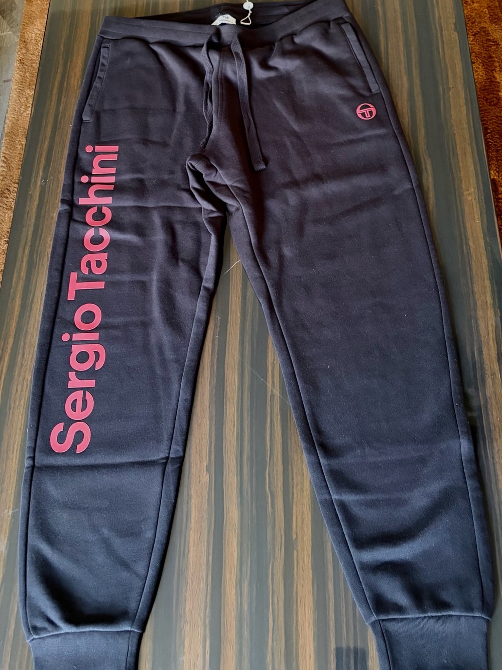Sergio Tacchini Black Joggers with Logo Script